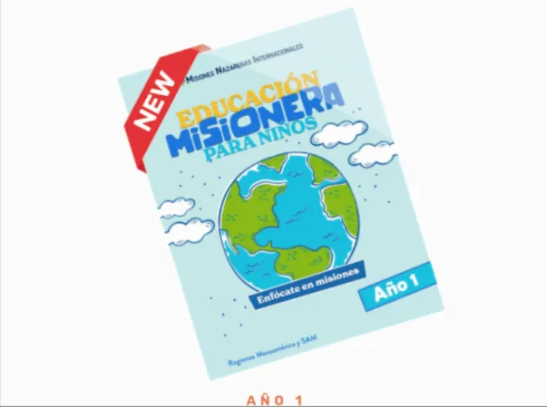 Portada del libro de educación misionera para niños «Enfócate en misiones», año 1.